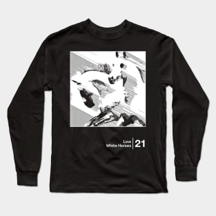 Low - White Horses / Minimalist Graphic Artwork Design Long Sleeve T-Shirt